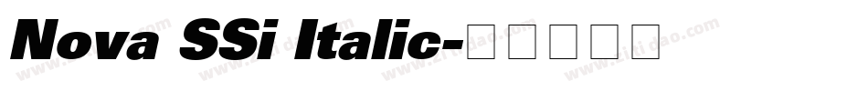 Nova SSi Italic字体转换